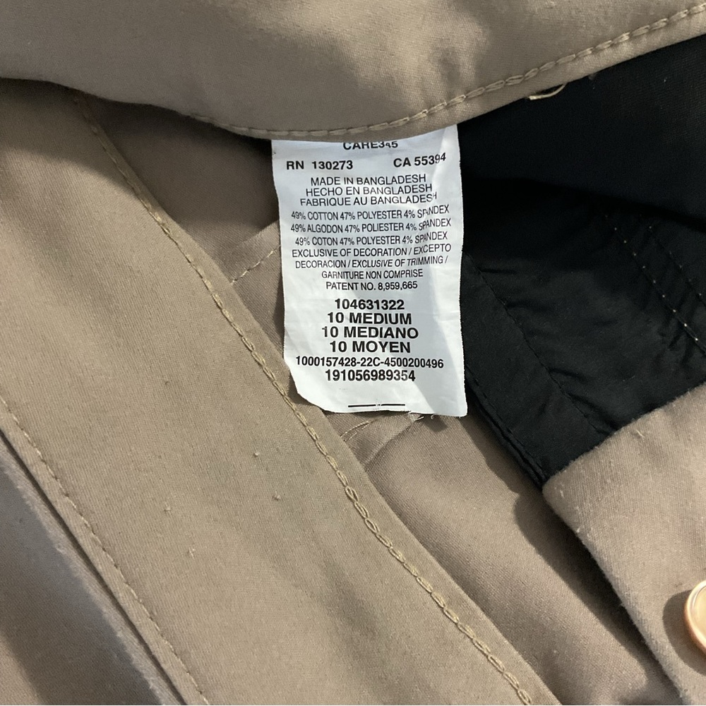 NWOT ‘Secret Shapes’ LEE Regular Fit Straight Leg Mid Rise Women’s Khaki Pants - Picture 8 of 11